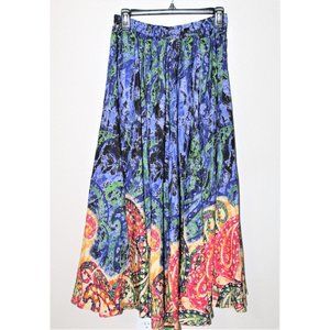 Full Sweep Colorful Paisley Maxi Skirt